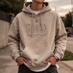 Taylor Swift Men's S The Tortured Poets Department Hoodie Parchment Beige